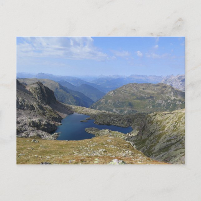 Postal Alpes franceses de Lac Cornu Chamonix (Anverso)