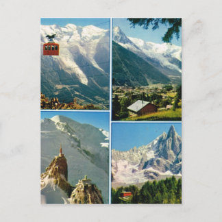 Postal Alpes franceses vintage, Chamonix Mt Blanc