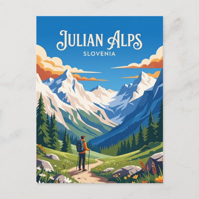 Postal Alpes Julianos Eslovenia (Anverso)