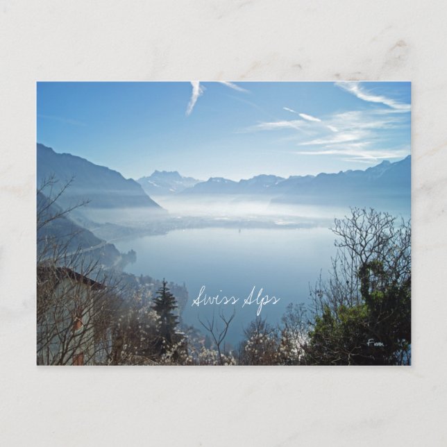 Postal Alpes suizos (Anverso)