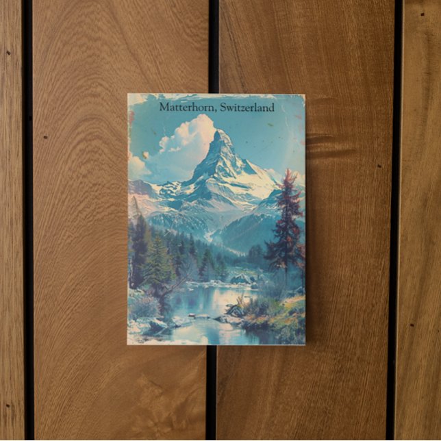 Postal Alpes suizos de Matterhorn (matterhorn switzerland travel postcard)