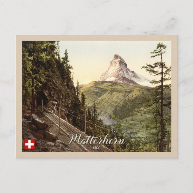 Postal Alpes suizos de Matterhorn Suiza (Anverso)