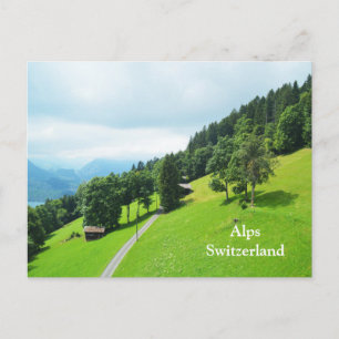 Postal Alpes suizos en verano