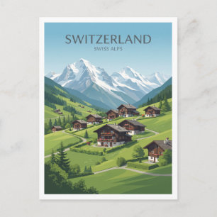 Postal Alpes suizos Grindelwald Suiza Recuerdo de viaje
