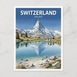 Postal Alpes suizos, sendero de los Cinco Lagos Zermatt S