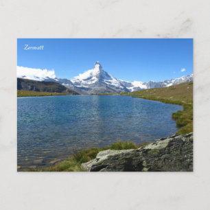 Postal Alpes suizos Stellisee de Zermatt