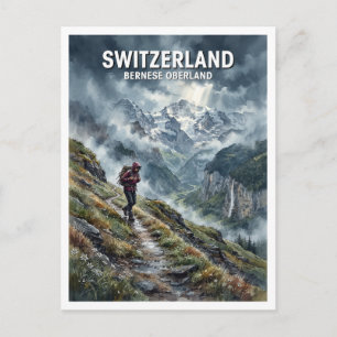 Postal Alpes suizos, Via Alpina cerca de Lauterbrunnen Re