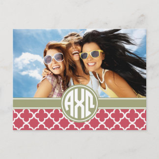 Postal Alpha Chi Omega | Monograma y Foto