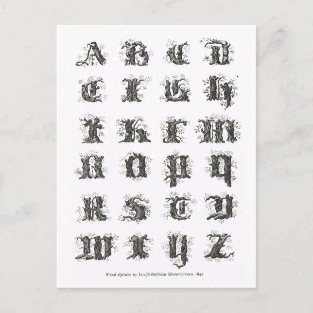 Postal Alphabet Päris 1843 (Anverso)