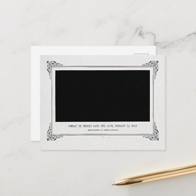 Postal Alphonse Allais, April Fools, Black, Abstract Art (Anverso/Reverso In Situ)