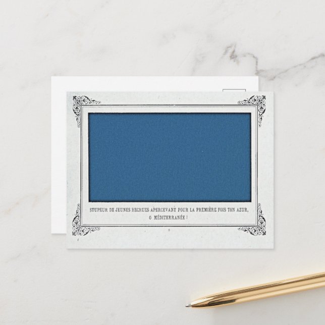 Postal Alphonse Allais, April Fools, Blue, Abstract Art (Anverso/Reverso In Situ)