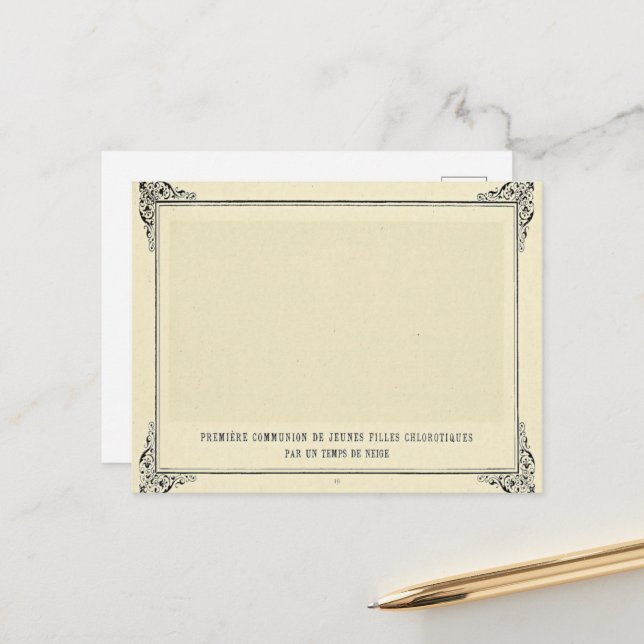 Postal Alphonse Allais, April Fools, White, Resumen Art (Anverso/Reverso In Situ)