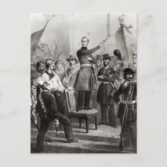 Postal Alphonse de Lamartine en el ayuntamiento (Anverso)