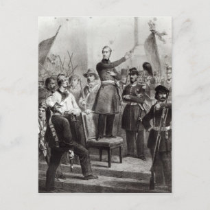 Postal Alphonse de Lamartine en el ayuntamiento