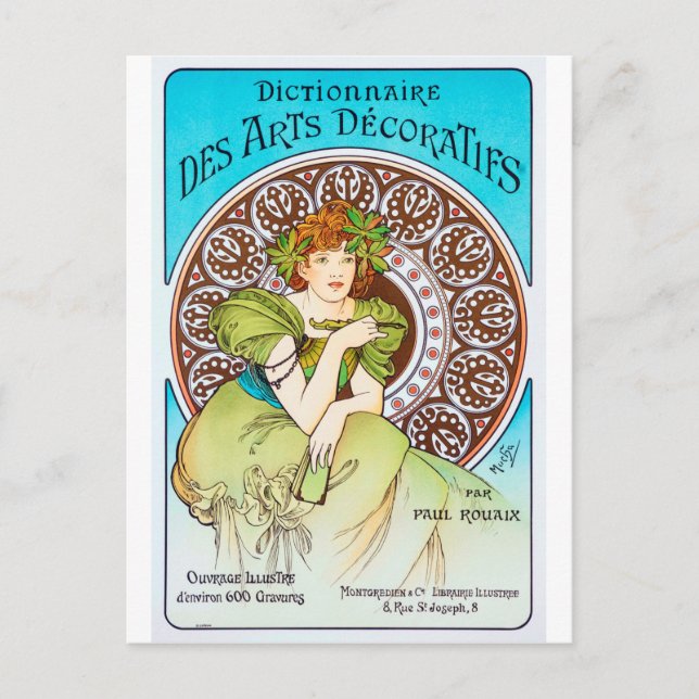 Postal Alphonse Mucha (Anverso)