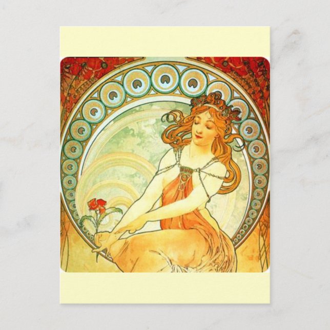 Postal Alphonse Mucha (Anverso)