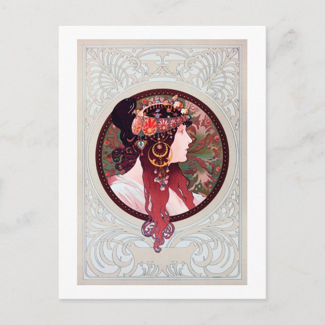 Postal Alphonse Mucha (Anverso)