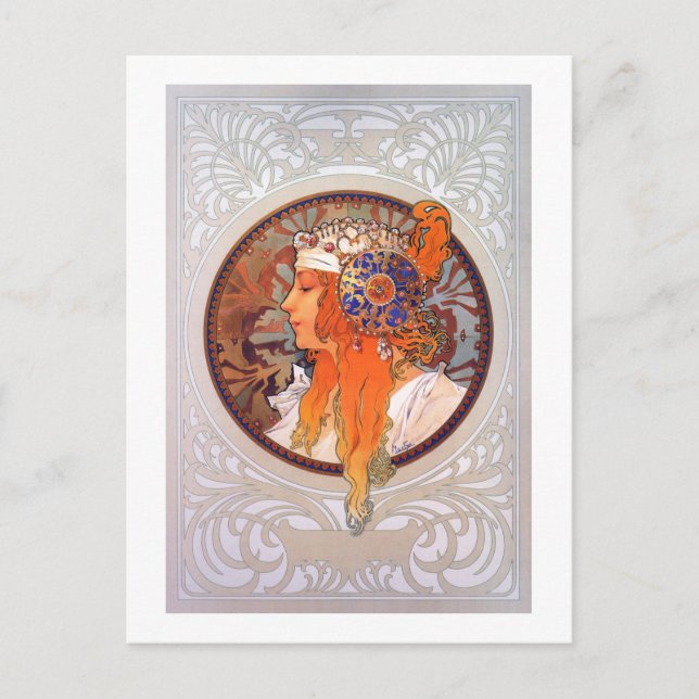 Postal Alphonse Mucha (Anverso)