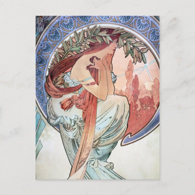 Postal Alphonse Mucha (Anverso)