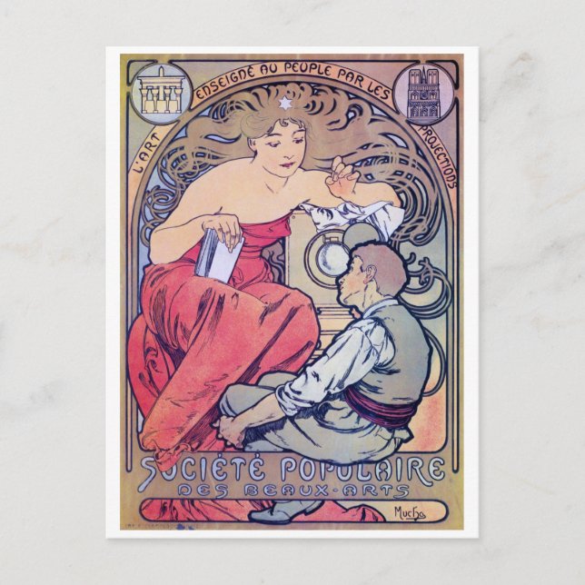 Postal Alphonse Mucha (Anverso)
