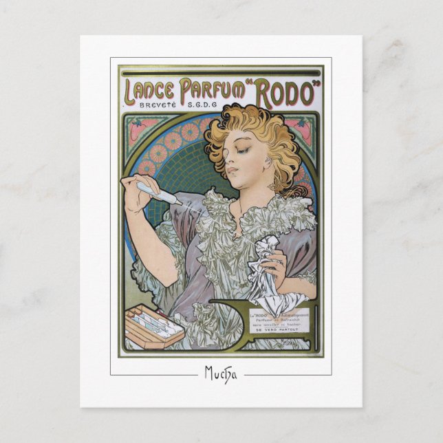 Postal Alphonse Mucha #2 - Postcard Bella Artes (Anverso)
