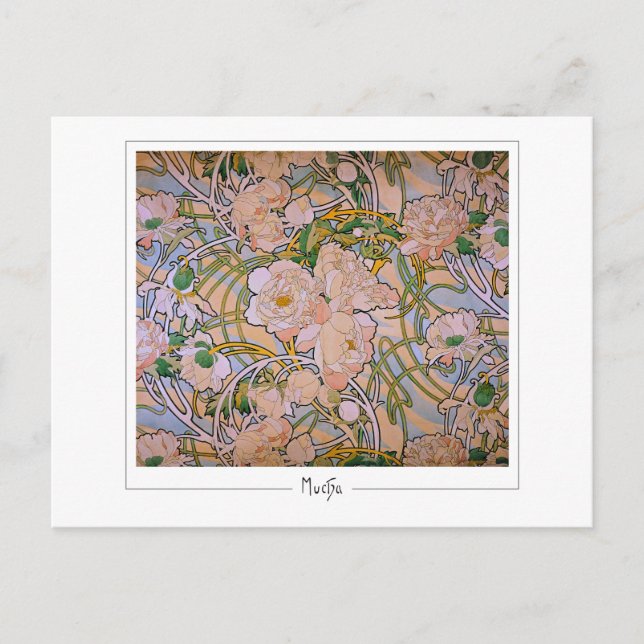 Postal Alphonse Mucha #3 - Postcard Bella Artes (Anverso)