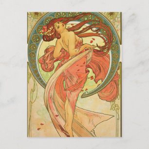 Postal Alphonse Mucha - Baile