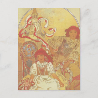 Postal Alphonse Mucha - Exposición Postcard 1913