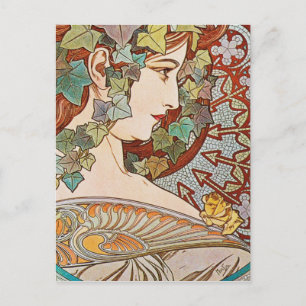 Postal Alphonse Mucha - Ivy