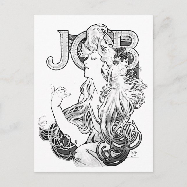 Postal Alphonse Mucha JOB ISOGS (Anverso)