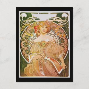 Postal Alphonse Mucha Reverie Daydream