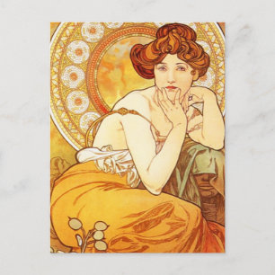 Postal Alphonse Mucha Topaz Postcard