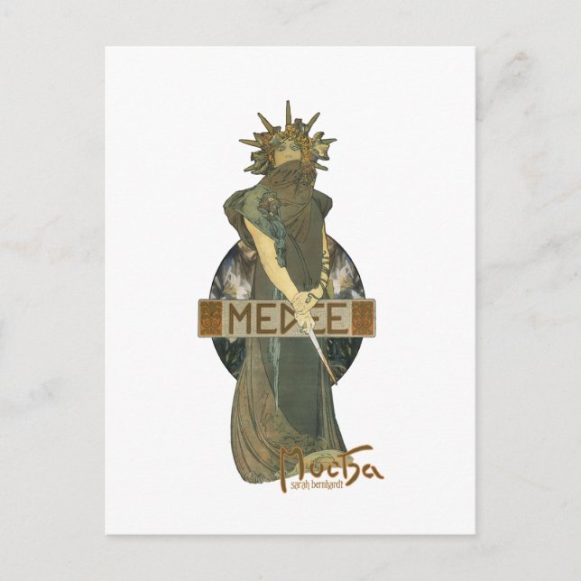 Postal Alphonse Muchas Medee (1898) (Anverso)