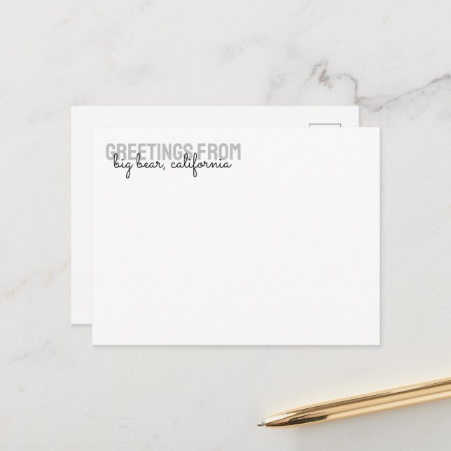 Postal Alquiler de vacaciones en cabaña de pino de montañ (Anverso/Reverso In Situ)