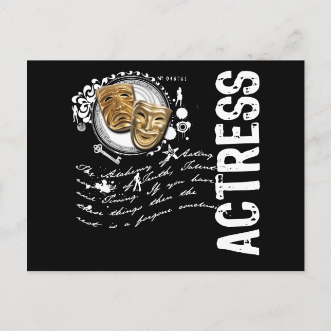 Postal Alquimia de la actriz de la actuación (Anverso)