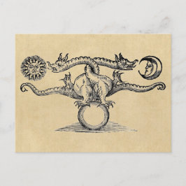 Postal Alquimia de pájaros de Hermes