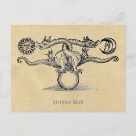 Postal Alquimia de pájaros de Hermes