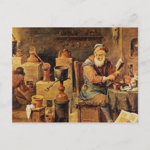 Postal Alquimista medieval en funcionamiento