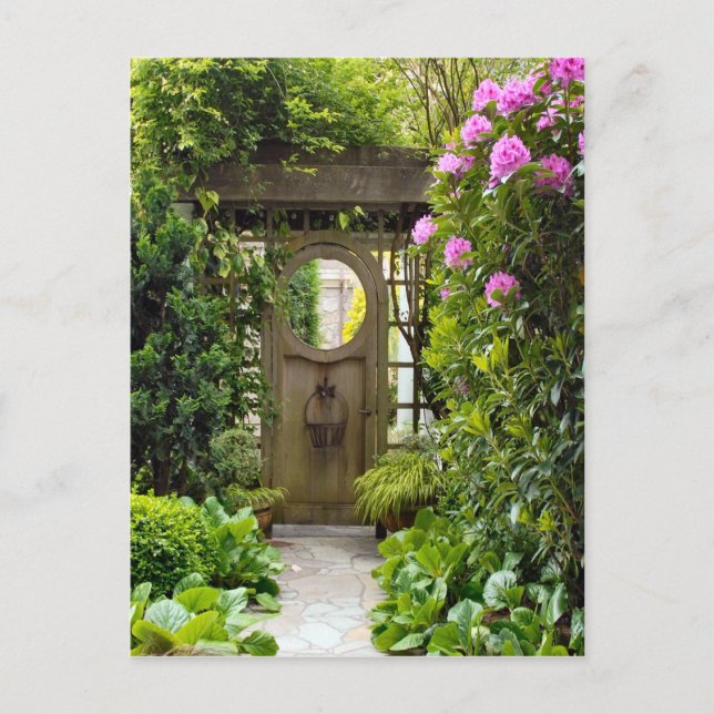 Postal Alrededor de Gran Bretaña,Puerta    Jardín, jardín (Anverso)