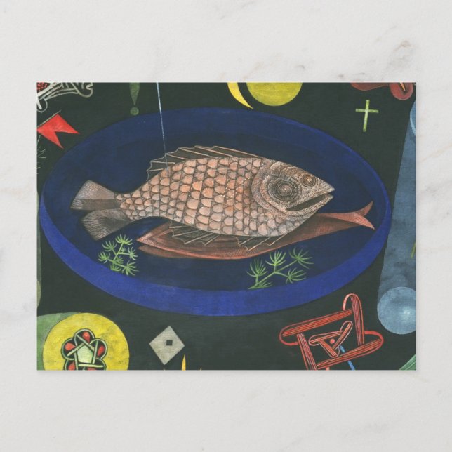 Postal Alrededor del pez Paul Klee (Anverso)