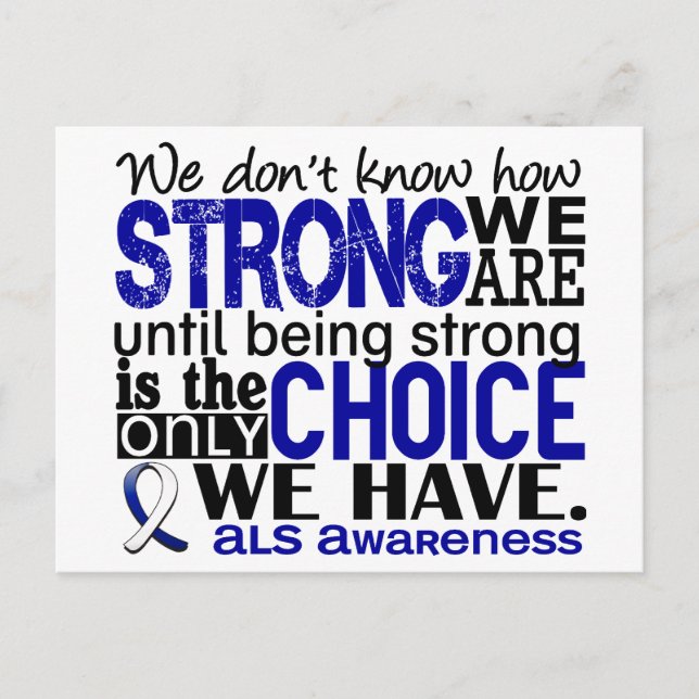 Postal ALS Cuán fuertes somos (Anverso)