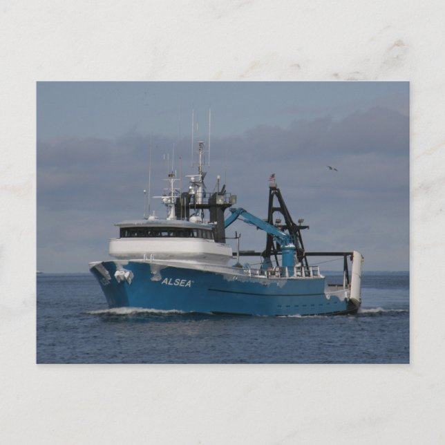 Postal Alsea con spray helado, isla Unalaska (Anverso)