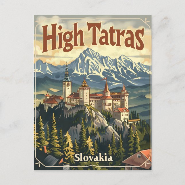Postal Alta Eslovaquia Tatras (Anverso)