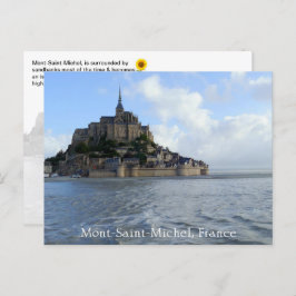 Postal Alta marea de Mont-Saint-Michel, Normandía, Franci