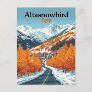 Postal Alta Snowbird Esquí Montañas Utah