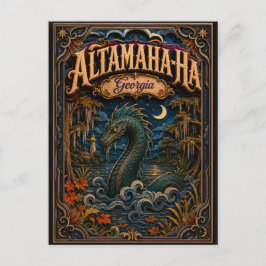 Postal Altamaha-ha Leyendas de Georgia Popcut