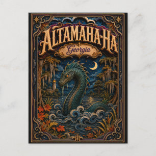 Postal Altamaha-ha Leyendas de Georgia Popcut