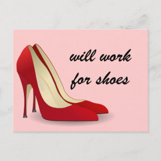 Postal Altamente motivado: trabajará para zapatos (quizás