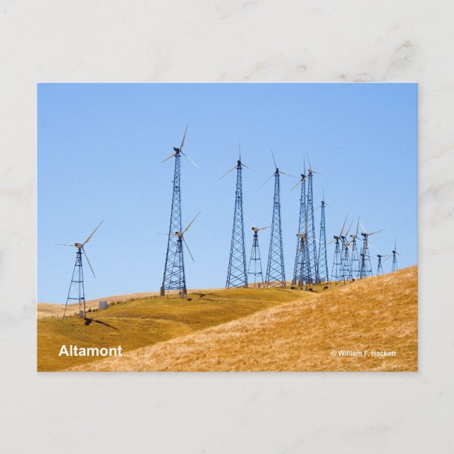 Postal Altamont Windmills California Products (Anverso)