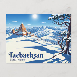 Postal Altares Cheonjedan en el Parque Nacional Taebaeksa